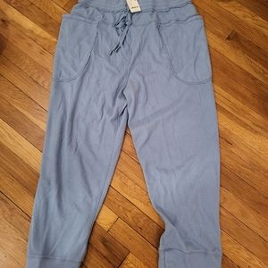 FREE PEOPLE/ FP INTIMATELY  SIZE L EARLY NIGHT BLUE LOUNGE PANTS NWT!!